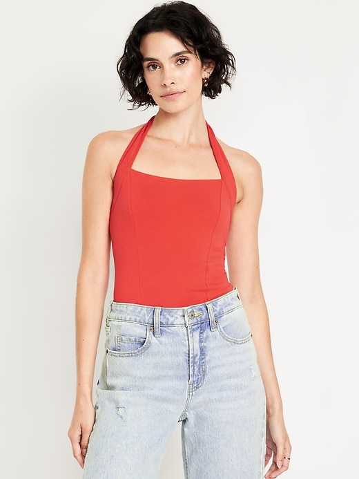 Image number 1 showing, Double-Layer Halter Top