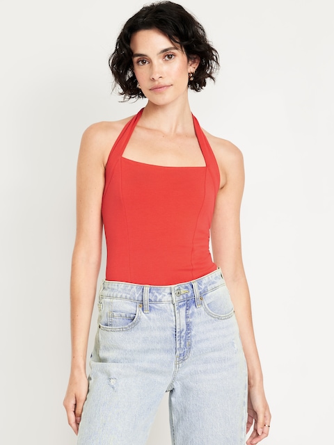 Double-Layer Halter Top