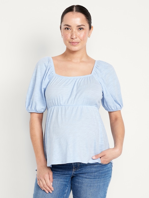 Maternity Puff Sleeve Top