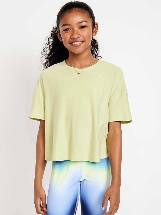 Image number 3 showing, CloudMotion Cropped Performance T-Shirt for Girls