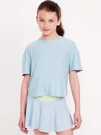 View large product image 3 of 5. CloudMotion Cropped Performance T-Shirt for Girls