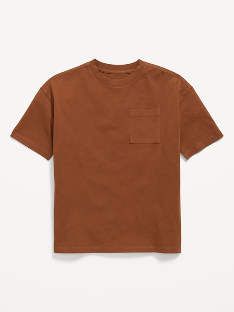 Oversized Short-Sleeve Pocket T-Shirt for Boys