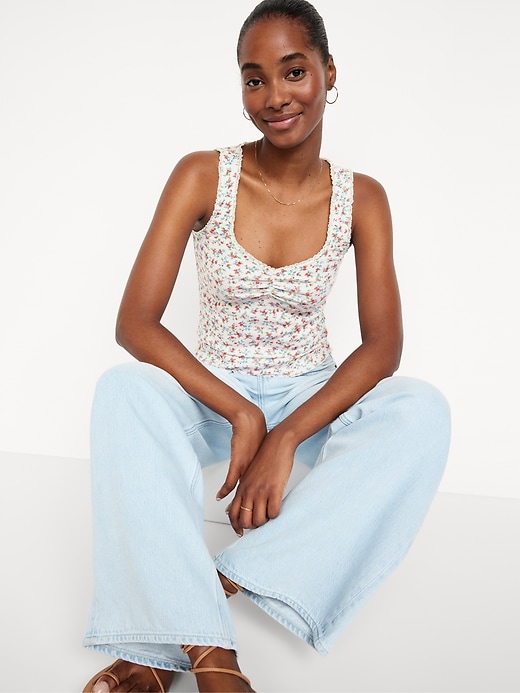 Image number 3 showing, Cinched Floral Tank Top