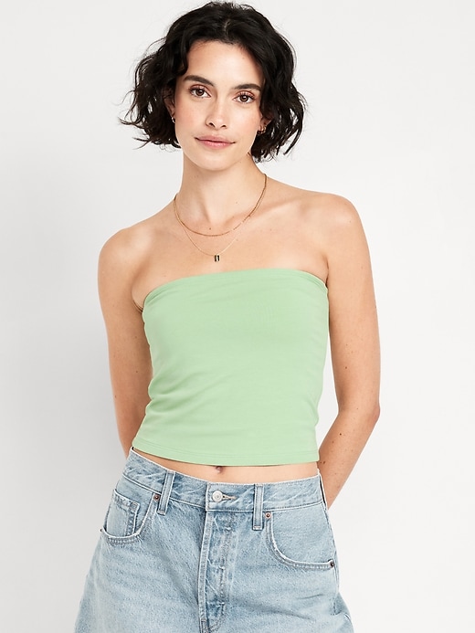 Image number 1 showing, Double-Layer Tube Top