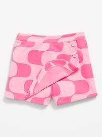 View large product image 5 of 5. Printed Wrap-Front Jacquard-Knit Skort for Girls