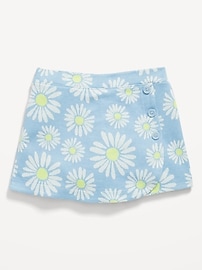 View large product image 4 of 5. Printed Wrap-Front Jacquard-Knit Skort for Girls