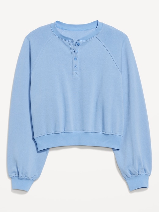 Image number 4 showing, SoComfy Oversized Button-Front Sweatshirt