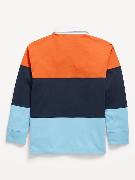 Image number 3 showing, Long-Sleeve Rugby Polo Shirt for Boys