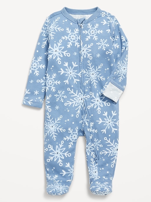 View large product image 1 of 3. 2-Way-Zip Footed One-Piece for Baby