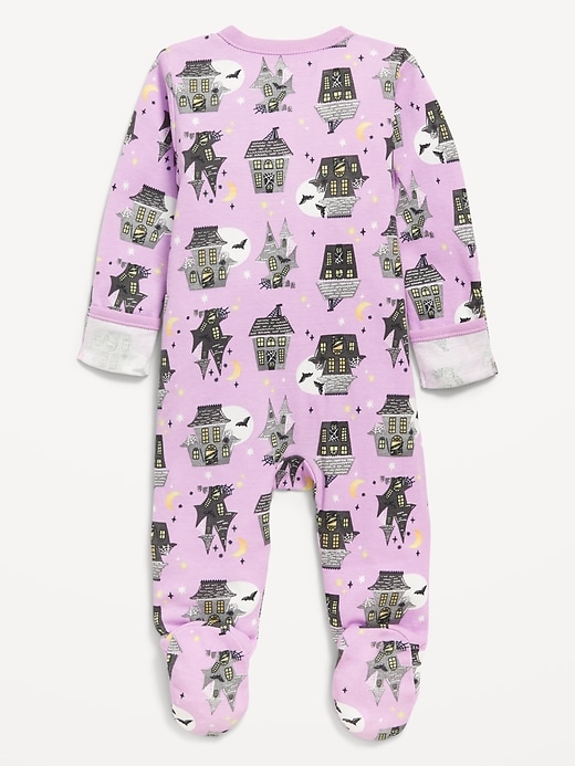 View large product image 2 of 4. 2-Way-Zip Footed One-Piece for Baby