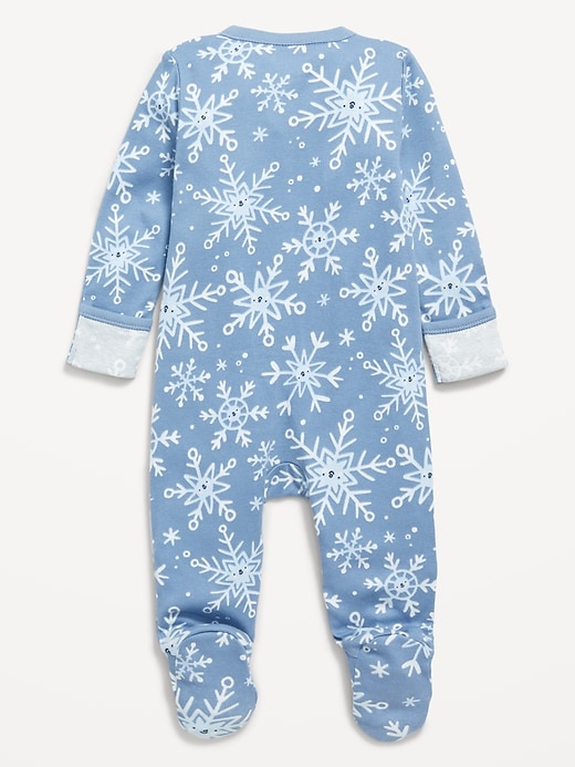 View large product image 2 of 3. 2-Way-Zip Footed One-Piece for Baby
