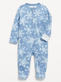 Image number 1 showing, 2-Way-Zip Sleep & Play Footed One-Piece for Baby
