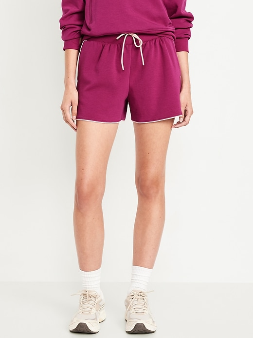 Image number 1 showing, Extra High-Waisted Dynamic Fleece Sweat Shorts
