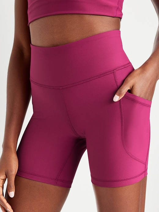 Image number 3 showing, PowerSoft Pocket Biker Shorts -- 6-inch inseam