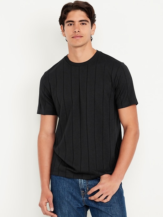 Image number 1 showing, Crew-Neck Ribbed T-Shirt