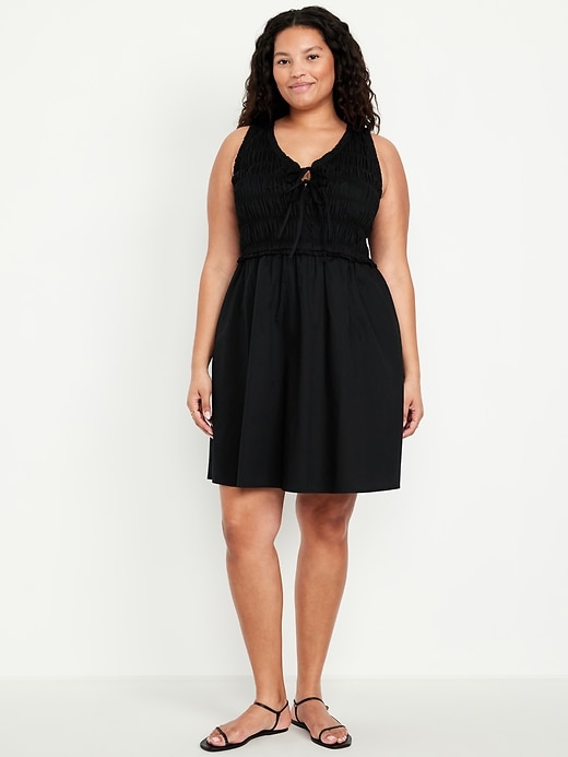 Image number 6 showing, Fit & Flare Smocked Bodice Mini Dress