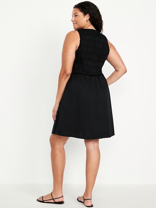 Image number 7 showing, Fit & Flare Smocked Bodice Mini Dress