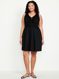 Fit & Flare Smocked Bodice Mini Dress