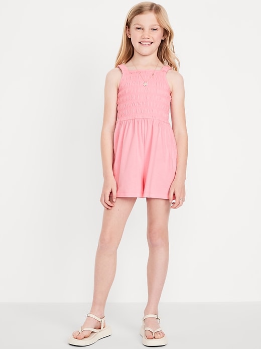 View large product image 1 of 3. Sleeveless Smocked Romper for Girls
