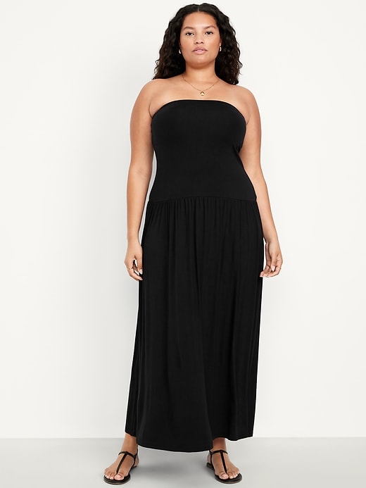 Image number 6 showing, Fit & Flare Drop-Waist Maxi Dress