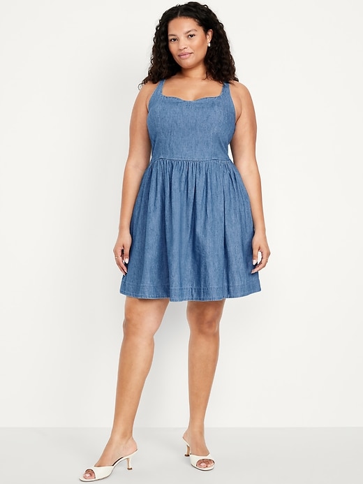 Image number 6 showing, Fit & Flare Jean Mini Dress