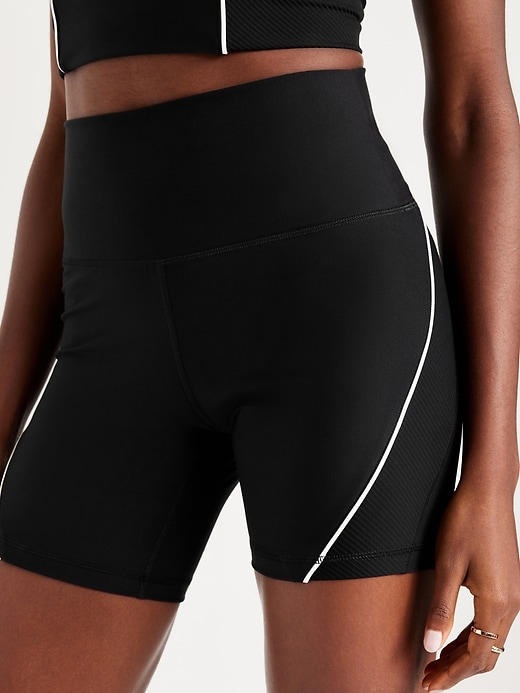 Image number 3 showing, High-Waisted PowerSoft Biker Shorts -- 6-inch inseam