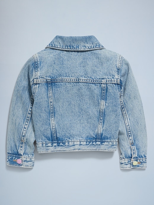 Image number 4 showing, Cropped Trucker Jean Jacket for Toddler Girls