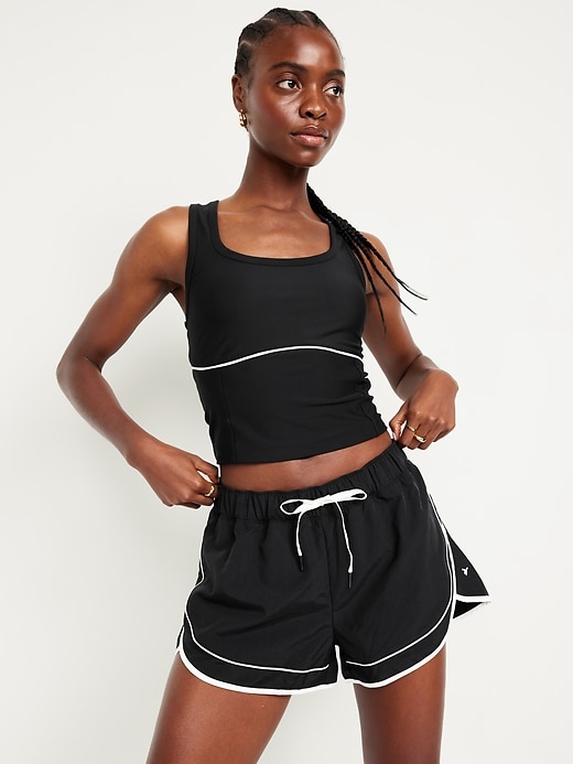 Image number 3 showing, PowerSoft Racerback Cropped Shell Tank