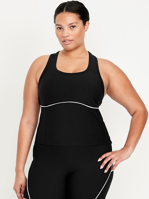 Image number 7 showing, PowerSoft Racerback Cropped Shell Tank