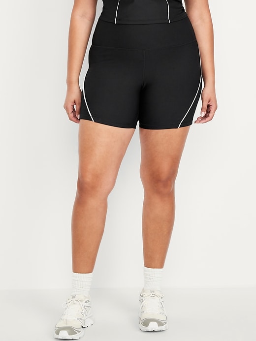 Image number 6 showing, High-Waisted PowerSoft Biker Shorts -- 6-inch inseam