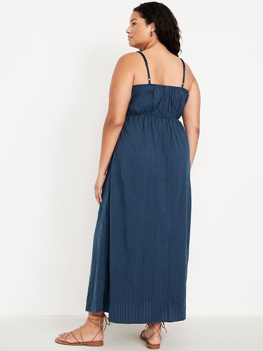 Image number 7 showing, Fit & Flare Crochet-Bodice Maxi Dress