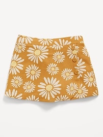 View large product image 4 of 5. Printed Wrap-Front Jacquard-Knit Skort for Girls