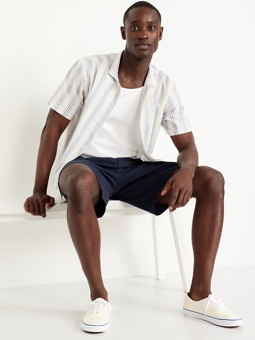 Image number 3 showing, Short-Sleeve Striped Oxford Camp Shirt