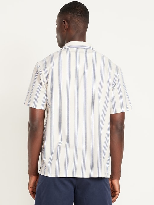 Image number 2 showing, Short-Sleeve Striped Oxford Camp Shirt