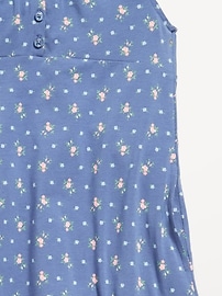 View large product image 4 of 4. Printed Short-Sleeve Henley Dress for Girls