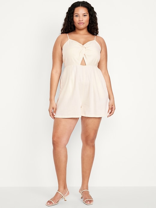 Image number 6 showing, Fit & Flare Twist-Front Cami Romper