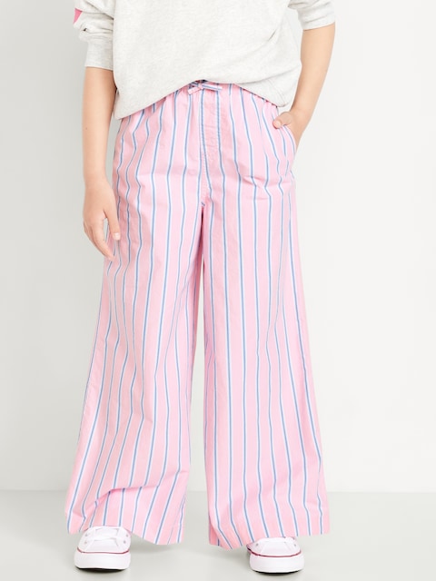 Lighweight Printed Poplin Pants for Girls