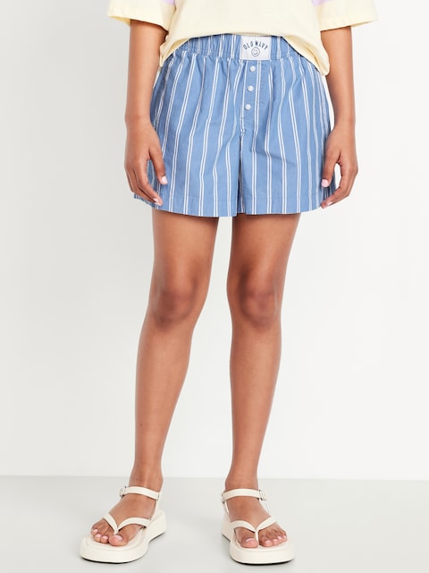 Short léger en popeline à motif pour fille