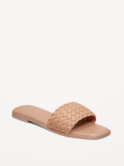 Woven Knot Slide Sandals