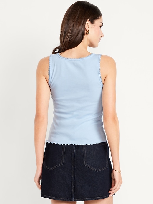 Image number 2 showing, Ribbed Cinched-Front Tank Top