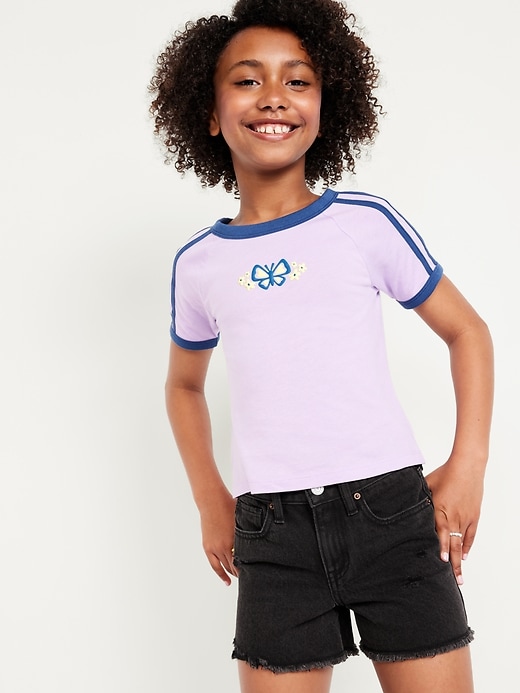 Image number 3 showing, High-Waisted Ripped Frayed-Hem Jean Shorts for Girls