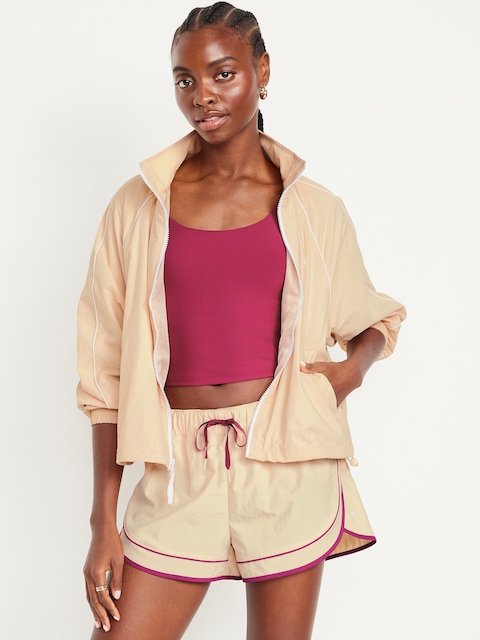 Veste à glissière en nylon