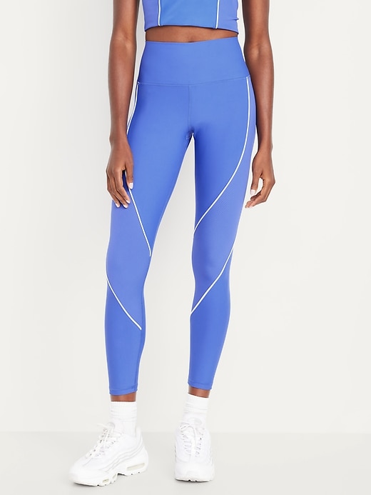 Image number 1 showing, High-Waisted PowerSoft 7/8 Leggings