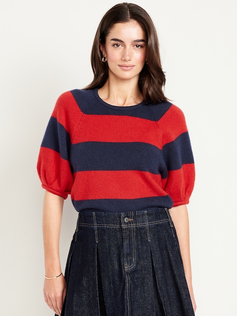 SoSoft Puff-Sleeve Sweater - Blue