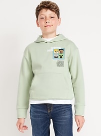Image number 1 showing, Minecraft™ Gender-Neutral Graphic Pullover Hoodie for Kids