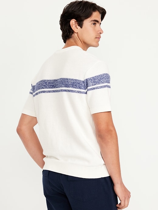 Image number 5 showing, Short-Sleeve Striped Sweater