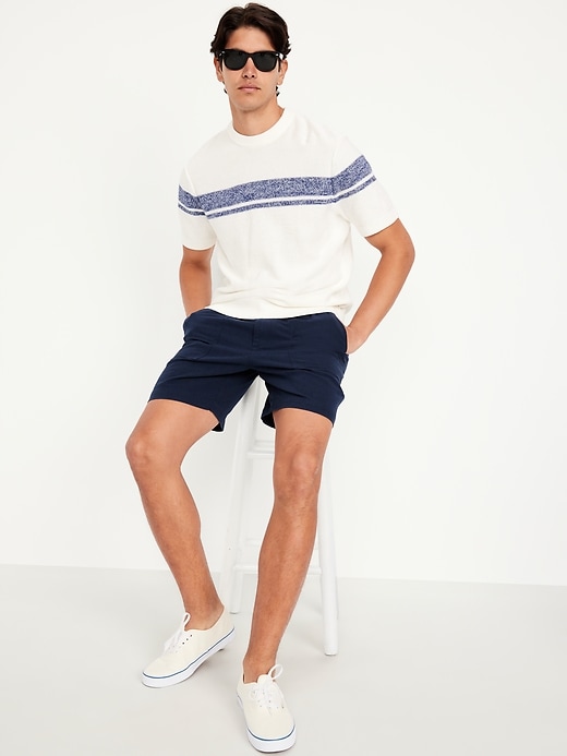 Image number 6 showing, Short-Sleeve Striped Sweater