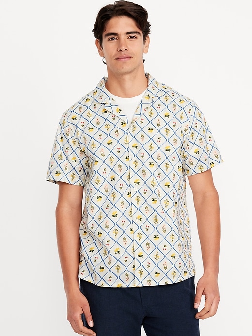 Image number 1 showing, Short-Sleeve Printed Camp Shirt