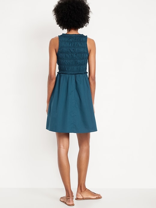 Image number 2 showing, Fit & Flare Smocked Bodice Mini Dress