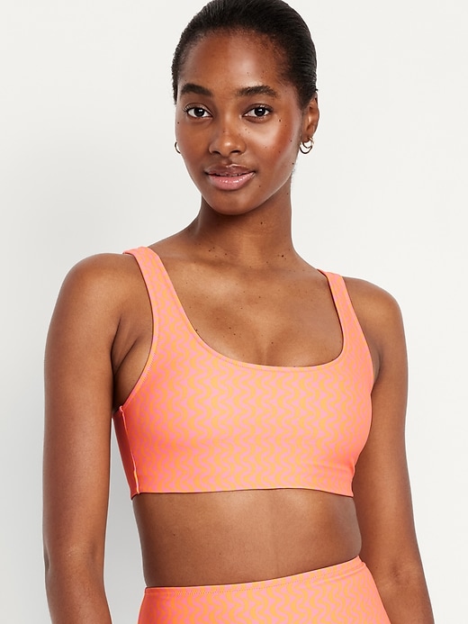 Image number 1 showing, Matte Scoop-Neck Bikini Swim Top